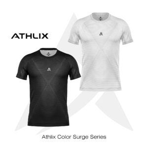 Athlix Color Surge Series - Baju Olahraga Dry Fit Elegan Motif Kaos Sport Gym Sportwear Pria Wanita Activewear Unisex Harian