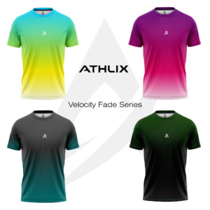 Athlix Velocity Fade Series - Baju Olahraga Gradasi Dry Fit Elegan Motif Kaos Sport Gym Sportwear Pria Wanita Activewear Unisex Harian
